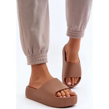 Dámské pantofle Boto Dámské žabky na tlusté podrážce Oreithano Barva: Béžová, Velikost: 38