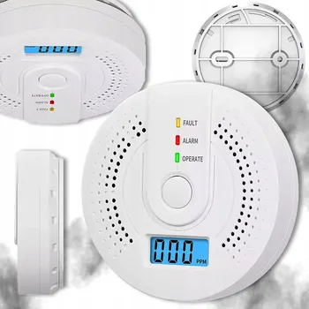 Zabezpečovací technika DETEKTOR OXIDU UHELNATÉHO SENZOR PLYNU ALARM BEZDRÁTOVÝ LCD