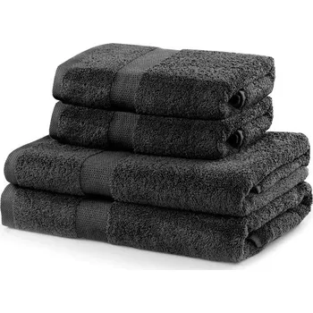 Ručník Tmavě šedé froté bavlněné ručníky a osušky v sadě 4 ks Marina – Restilo ID_1808700