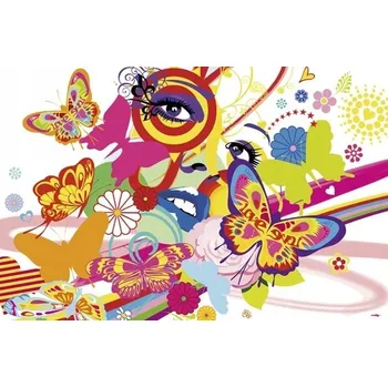 Obraz Plakát Rainbow Face bez rámu 175 x 115 cm