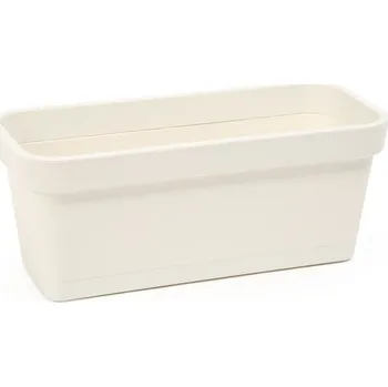 Květináč Květináč plast béžový Lamela 40 cm x 17 x 16 cm