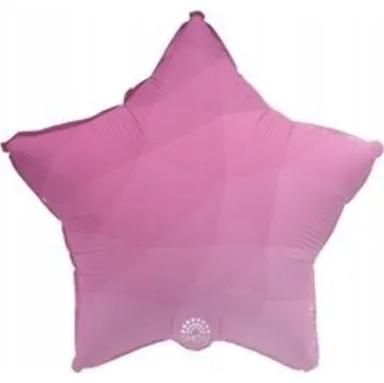 Balónek FÓLIOVÝ BALÓNEK HVĚZDA RŮŽOVÝ GRADIENT 45 CM NAROZENINY