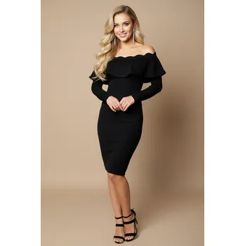 Dámské šaty EVITA Dámské koktejlové šaty MYLIE BLACK Barva: Černá, Velikost: XS