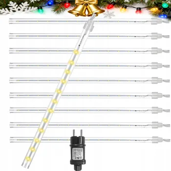 Vánoce Rampa Meteorický déšť Teplé LED světlo Padající sníh 30 cm