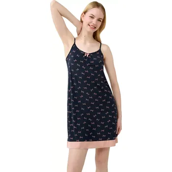 Dámská noční košile Noční košilka z mikromodalu Vamp 23811 blue blazer velikost XL