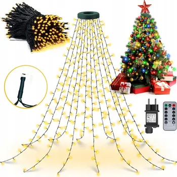 Vánoce LED VÁNOČNÍ ŘETĚZ 8 REŽIMŮ SVÍCENÍ AUTOMATICKÁ FUNKCE PAMĚTI