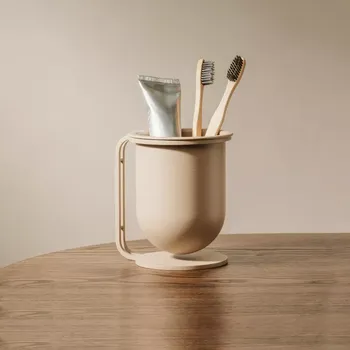 Držák na kartáček Kovový nástěnný držák kartáčků Dublin Pískově šedá