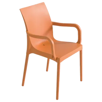 Jídelní židle Plastová židle Eset s područkami Červená 06