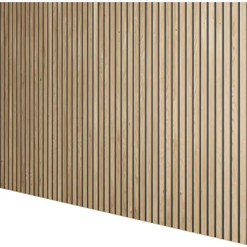 Obklad Designový panel s mikrolamelami, tvar Skog, dubová dýha, 12x275 cm