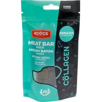 Pamlsek pro psa 4DOGS TVRDÉ MASOVÉ TYČINKY S KACHNOU, PAROHY A SPIRULINOU 2 KS PRO PSA