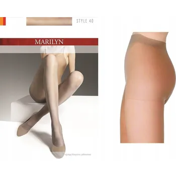 Dámské punčochy Punčocháče hladké Marilyn Dámské elastické punčocháče s jemným leskem 40den béžová glace velikost 2