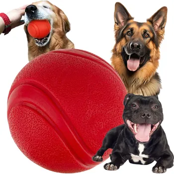 Hračka pro psa Hračka pro psy míček LANA twarda i mocna PLNÝ UVNITŘ, nepíská XL 9 Cm