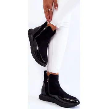 Dámské kozačky Semišové dámské kotníkové tenisky Vinceza 23-10789 Barva: Černá, Velikost: 38