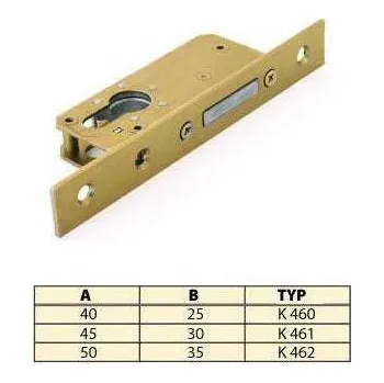 Hobes Zadlabací zámek přídavný K461 45/30 vložka stříbrný Zn