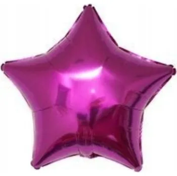 Balónek FÓLIOVÝ BALÓNEK HVĚZDA MALINOVÁ 45 CM NAROZENINY