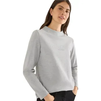 Dámská mikina Dámská mikina s nápisem a jemným leskem Cecil 324261 stříbrná velikost L