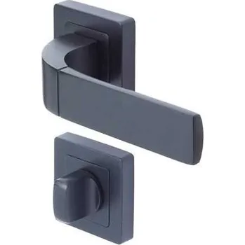 Assa Abloy BOLOGNA-R klika-klika WC čtv.rozeta černá