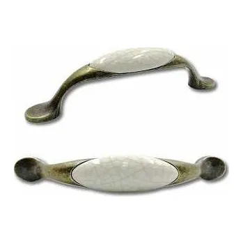 OLGA 96mm úchytka STARÁ MOSAZ/ POPRASKANÝ