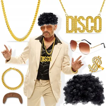 Karnevalový kostým KOSTÝM RETRO DISCO 70., 80. a 90. LÉTA + DOPLŇKY NA PÁRTY, HALLOWEEN