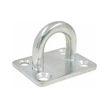 Tesařské kování Deska s okem 50x40mm, d8mm, bílý Zn