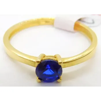 Prsten Klenoty Budín Zásnubní dámský zlatý prsten s modrým safírem 585/1,02gr vel. 53 HK1262 (Klenoty Budín Zásnubní dámský zlatý prsten s modrým safírem 585/1,02gr vel. 53 HK1262)