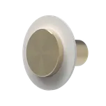 Designový kovový háček na oblečení Split Bílá Mosaz M