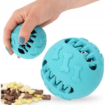 Hračka pro psa HRAČKA PRO PSA 7 cm MÍČEK NA PAMLSKY Kousátko na ZUBY Kulička na Pamlsky ŠTĚNĚ BM