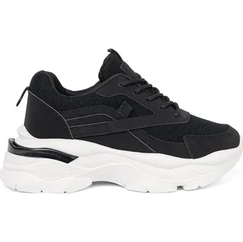 Dámské tenisky Klasické dámské tenisky černé na platformě 36