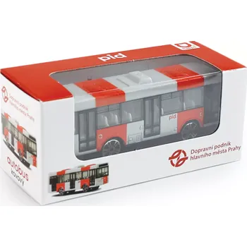 autíčko Kovový autobus PID Praha červený