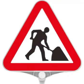 Dopravní značení Plastová (PPC) dopravní výstražná značka "Práce na silnici" FLOMA - 39 x 39 cm