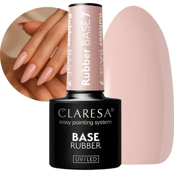 Lak na nehty Claresa Rubber Base č. 7 kaučuková báze 5 ml