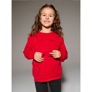 Dívčí oblečení Sinsay - Mikina s kulatým výstřihem a ozdobnými mašlemi - červená - 284GQ-33X - 284GQ-33X-140