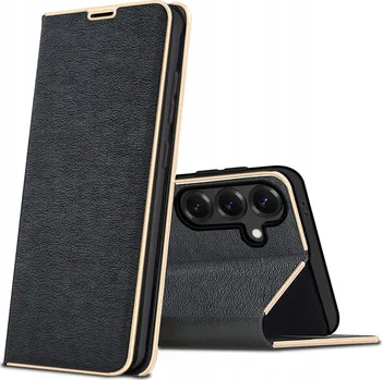 Pouzdro na mobilní telefon Pouzdro s klopou KrainaGSM pro Samsung Galaxy S25 černé