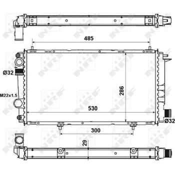 Chladič motoru Chladič, chlazení motoru NRF 58957A