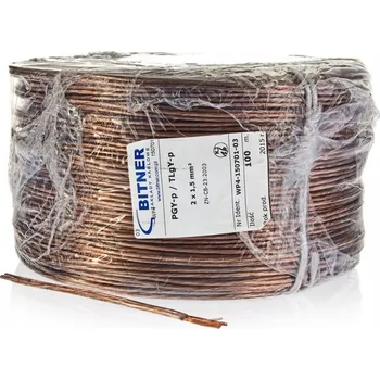 elektrický kabel REPRODUKTOROVÝ KABEL BITNER BiTsound PGY-p (TLgY) 2x1,5mm, 100m ROLKA.