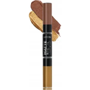 Rtěnka Avon Matte Metal Dvojitá rtěnka Nude Glamour
