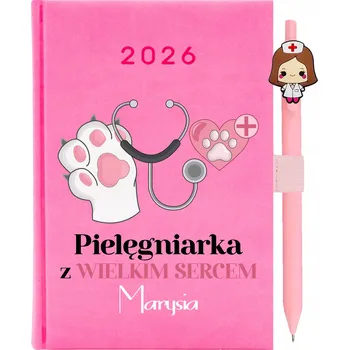 Kalendář Knižkový kalendář 2026 A5 FunnyCase růžový