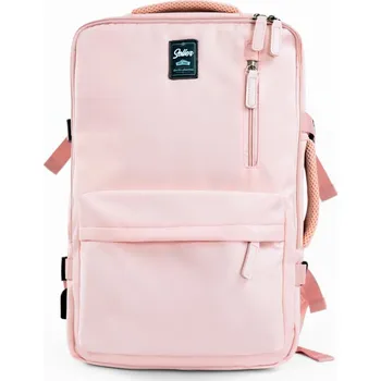 Růžový prostorný cestovní batoh Solier NOA FV06 NOA PINK Velikost: ONE SIZE