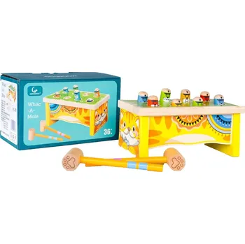 Dřevěná hračka Dřevěná zatloukačka - Zatluč krtka