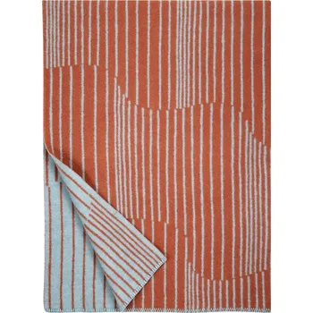 deka Lapuan Kankurit Vlněná deka Aurora 130x180, skořicovo-přírodně barvená modrá / Finnsheep