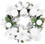 MagicHome Adventní věnec bílý 25 cm