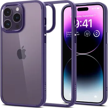 Pouzdro na mobilní telefon Kryt na mobil Spigen Ultra Hybrid Deep Purple iPhone 14 Pro