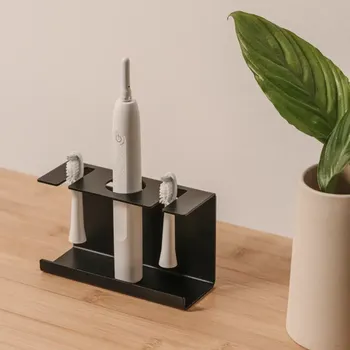 Držák na kartáček Kovový držák na elektrické zubní kartáčky Sevilla Černá S