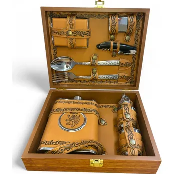 Placatka Dárkový set placatka Czech s příborem