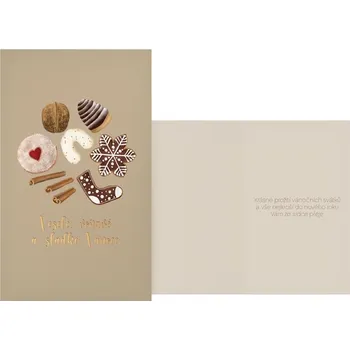 Kalendář MFP Paper s.r.o. Vánoční přání V24-482, vánoční cukroví