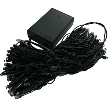 Vánoce Vnitřní vánoční led osvětlení na baterie - Teplá bílá (zelený kabel) Osvětlení: Teplá bílá 2m - 20 led diod