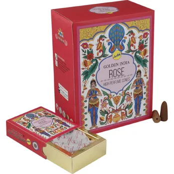 Vonná tyčinka Vonné kužele "Tekoucí dým" - Růže (10 ks)