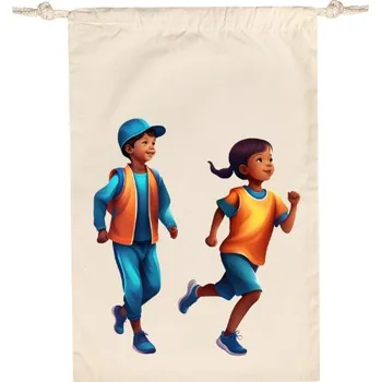 Školní sáček Bavlněný pytlík s potiskem Sáček na tělocvik