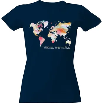 Dámské tričko Tričko s potiskem Travel the world dámské