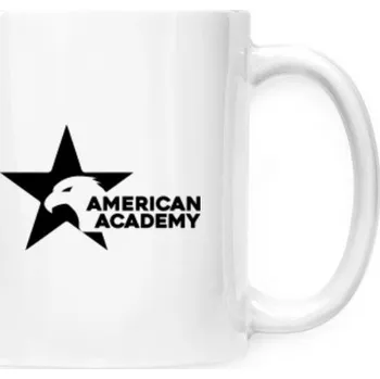 Hrnek malý bílý s potiskem Hrnek s logem American Academy